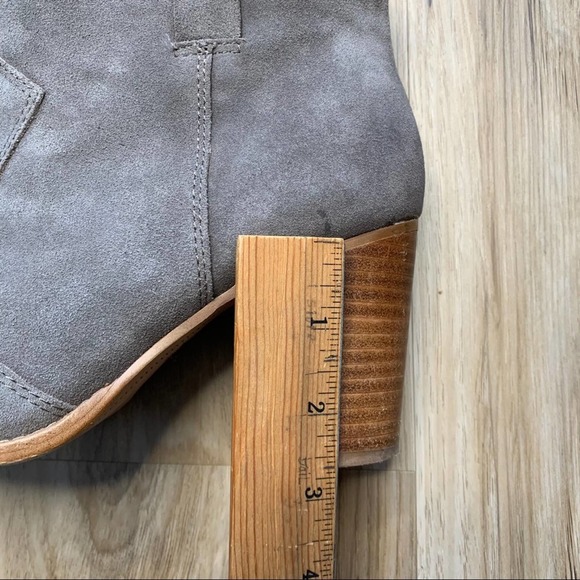 SPLENDID Lakota Gray Suede Western Booties - Women's Size 6 - Picture 10 of 12